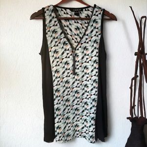 August Silk Sleeveless Tank Top Size Small